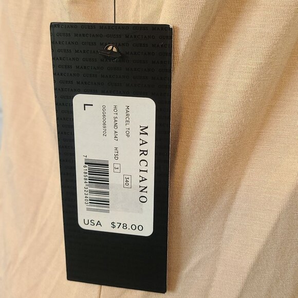 Marciano Guess Marcel Top Sleeveless Shirt NEW Minimalist Quiet Luxury Basic Lg - Picture 7 of 8